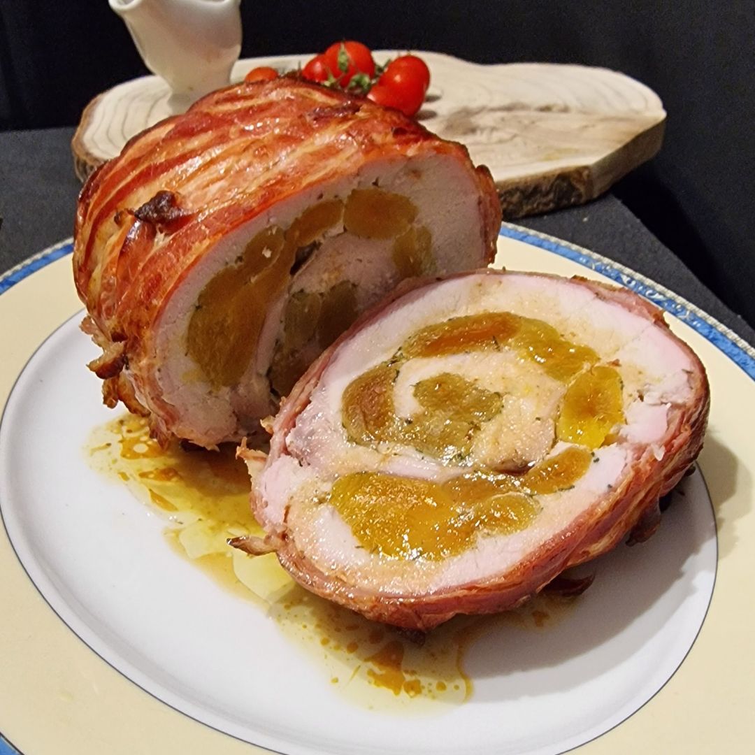 Como rellenar un lomo de cerdo con albaricoques