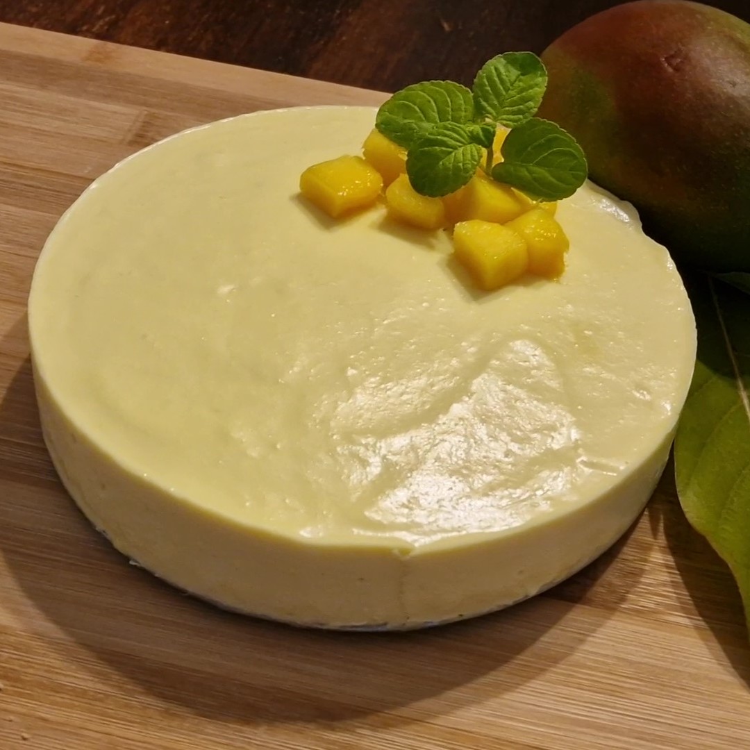 Cheesecake de mango y chocolate: cremosa y sin horno