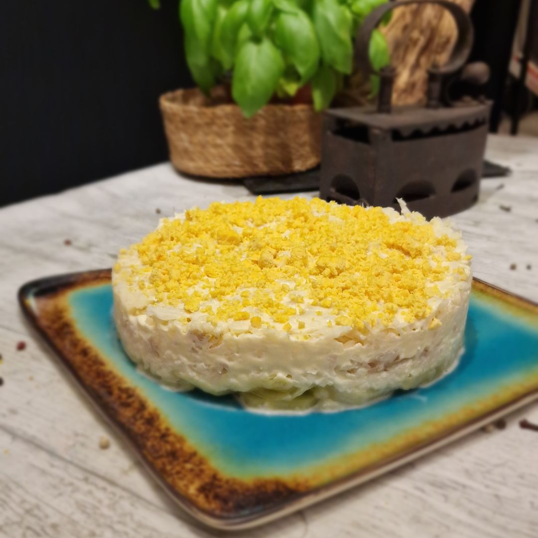 Pastel de coliflor con bacalao fácil y cremoso